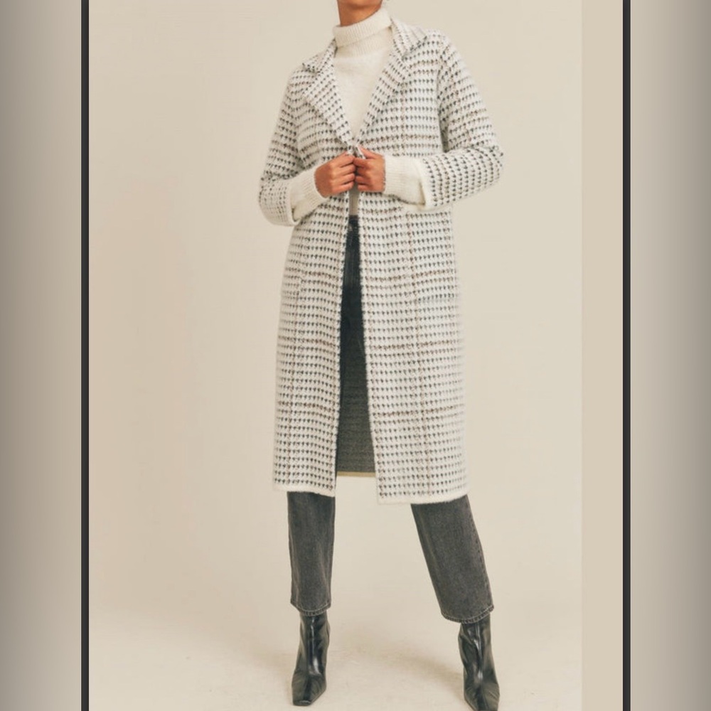 SAGE THE LABEL Marceau Houndstooth Coat